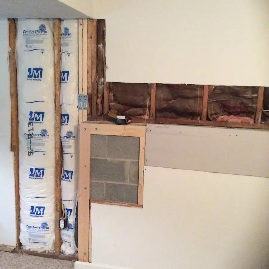 Wall insulation replacement during Contents Cleaning & Restoration in Northlake